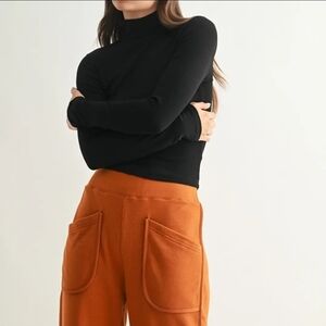 Micro Ribbed Long Sleeve Turtleneck